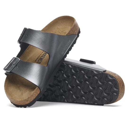 BIRKENSTOCK natikači 1029224 ARIZONA METALIC -narrow- metallic black