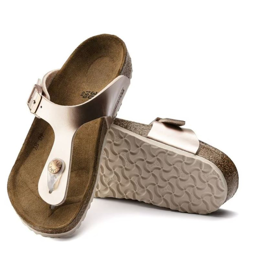 BIRKENSTOCK natikači 1012525 GIZEH KIDS -regular- electric metallic copper