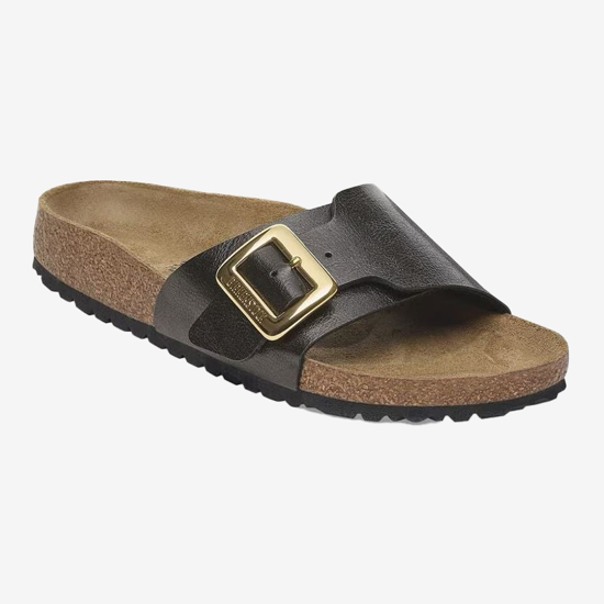 BIRKENSTOCK natikači 1029481 CATALINA LUXE BUCKLE -narrow- graceful licorice