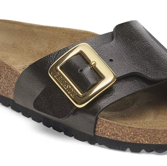 BIRKENSTOCK natikači 1029481 CATALINA LUXE BUCKLE -narrow- graceful licorice