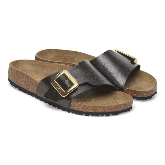 BIRKENSTOCK natikači 1029481 CATALINA LUXE BUCKLE -narrow- graceful licorice