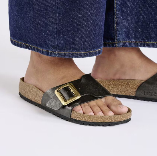 BIRKENSTOCK natikači 1029481 CATALINA LUXE BUCKLE -narrow- graceful licorice