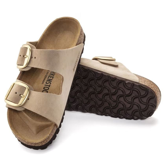 BIRKENSTOCK natikači 1024064 ARIZONA BIG BUCKLE -narrow- sandcastle