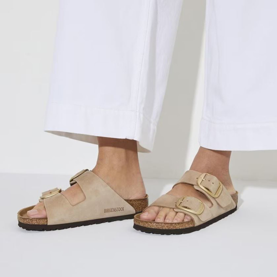 BIRKENSTOCK natikači 1024064 ARIZONA BIG BUCKLE -narrow- sandcastle