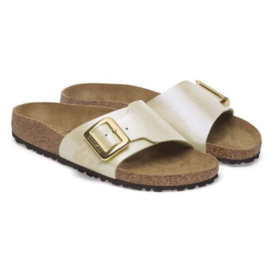 BIRKENSTOCK natikači 1029393 CATALINA LUXE BUCKLE -narrow- pearl white