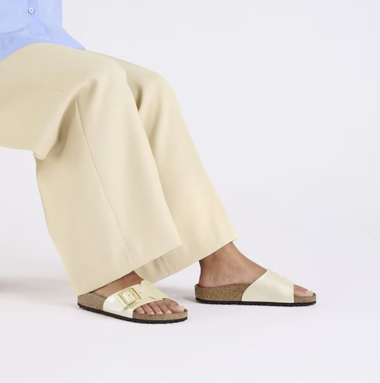 BIRKENSTOCK natikači 1029393 CATALINA LUXE BUCKLE -narrow- pearl white