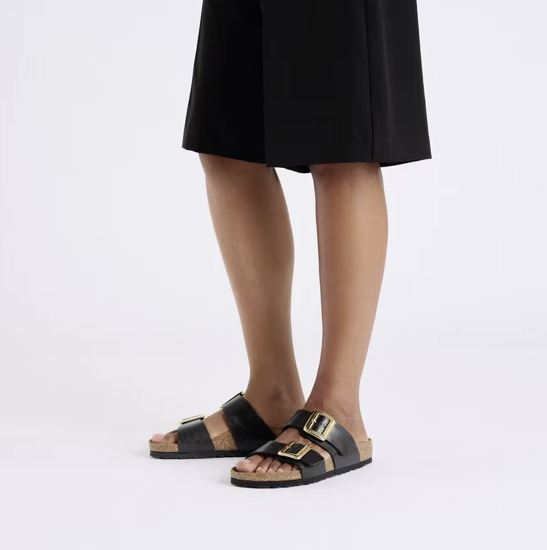 BIRKENSTOCK natikači 1029457 1029492 SYDNEY LUXE BUCKLE -narrow- graceful licorice