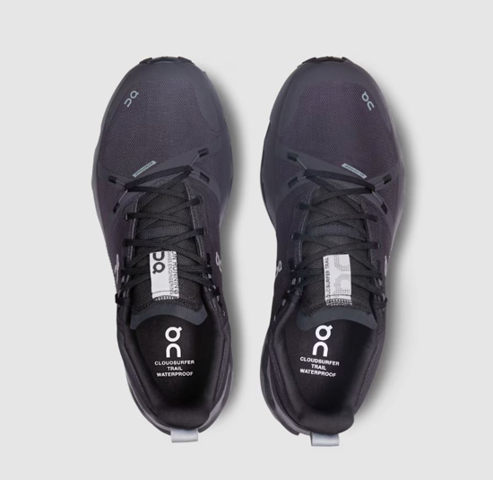 On m trail copati 3ME10270106 CLOUDSURFER TRAIL WATERPROOF black eclipse