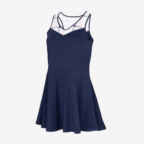 FILA ž tenis obleka FBL251717 1515 DRESS FRITZA navy check comb