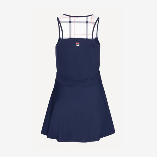 FILA ž tenis obleka FBL251717 1515 DRESS FRITZA navy check comb