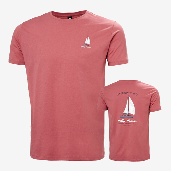 HELLY HANSEN m majica 54601 137 SHORELINE T-SHIRT 3.0 washed red
