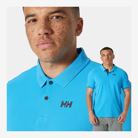 HELLY HANSEN m polo majica 34367 645 OCEAN POLO 2.0 cyan