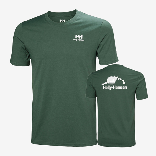 HELLY HANSEN m majica 62978 390 NORD GRAPHIC jungle green