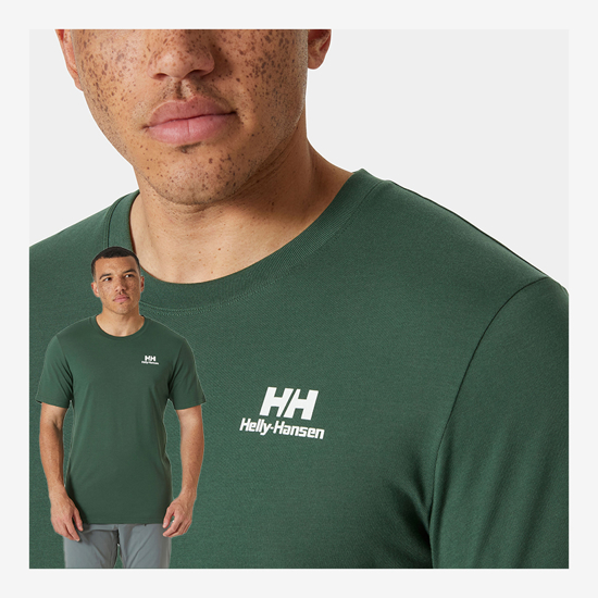 HELLY HANSEN m majica 62978 390 NORD GRAPHIC jungle green