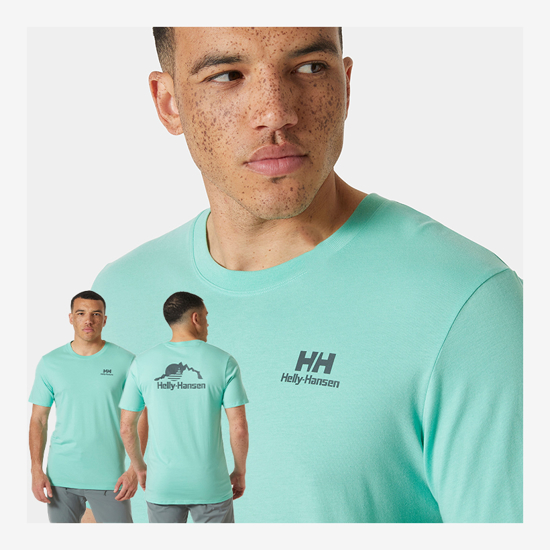 HELLY HANSEN m majica 62978 416 NORD GRAPHIC lagoon