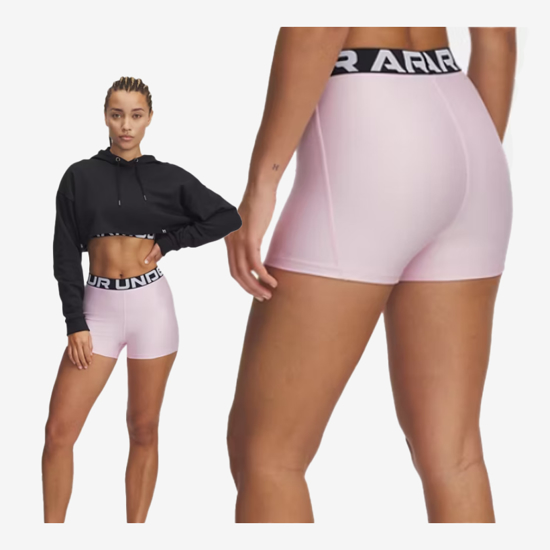 UNDER ARMOUR ž hlače 1383629-647 HEATGEAR SHORTY prime pink white