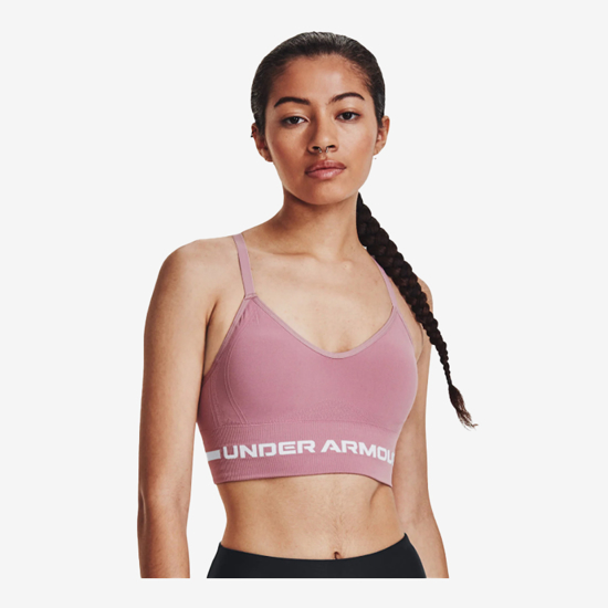 UNDER ARMOUR ž trening top 1384417-647 VANISH SEAMLESS LOW SPORTS BRA prime pink white