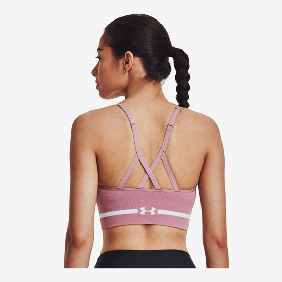 	UNDER ARMOUR ž trening top 1384417-647 VANISH SEAMLESS LOW SPORTS BRA prime pink white