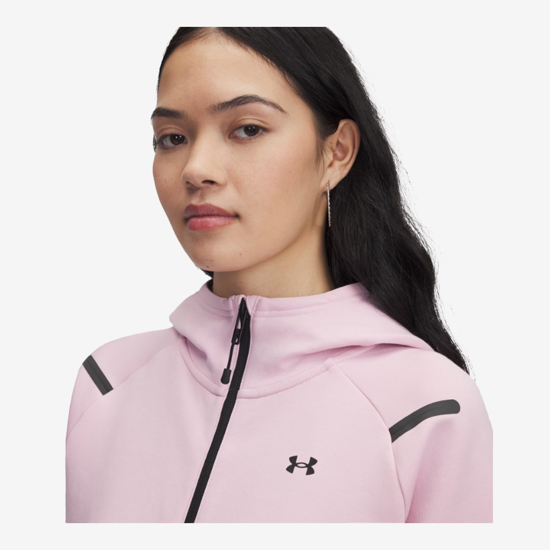 UNDER ARMOUR ž jopica 1379842-647 UNSTOPPABLE FLEECE FULL-ZIP prime pink white