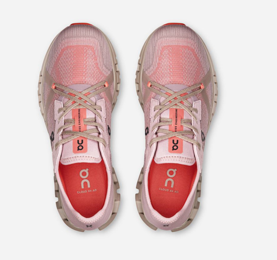 On ž copati 3WF10173094 CLOUD X 4 AD mauve salmon