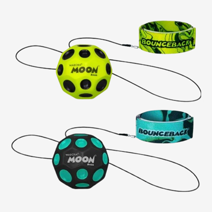 WABOBA žogica 330C04_A BOUNCEBACK RETURNING MOON yellow turquoise