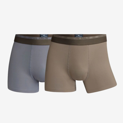 CR7 m spodnje hlače 8502-49-455 MICROFIBER  FASHION TRUNK 2-PACK grey beige