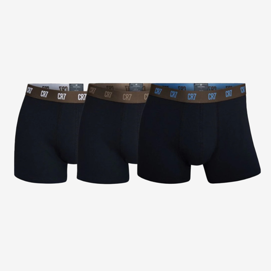 CR7 m spodnje hlače 8100-49-698 COTTON BLEND TRUNKS 3-PACK black