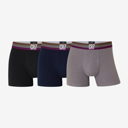 CR7 m spodnje hlače 8100-49-704 COTTON BLEND TRUNKS 3-PACK black grey