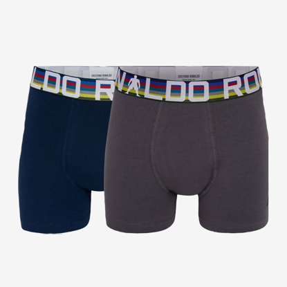 CR7 otr spodnje hlače 8400-51-2514 COTTON BLEND TRUNKS 2-PACK grey black