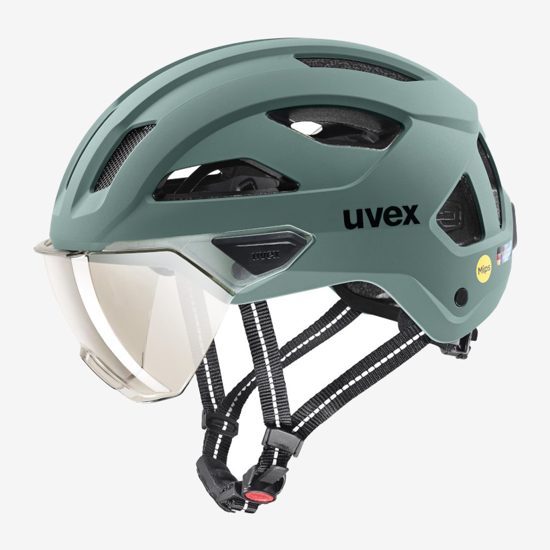 UVEX odr kolesarska čelada 410732021 STRIDE VISOR sage green