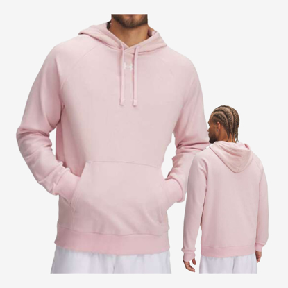 UNDER ARMOUR m kapucar 1379757-647 RIVAL FLEECE HOODIE prime pink