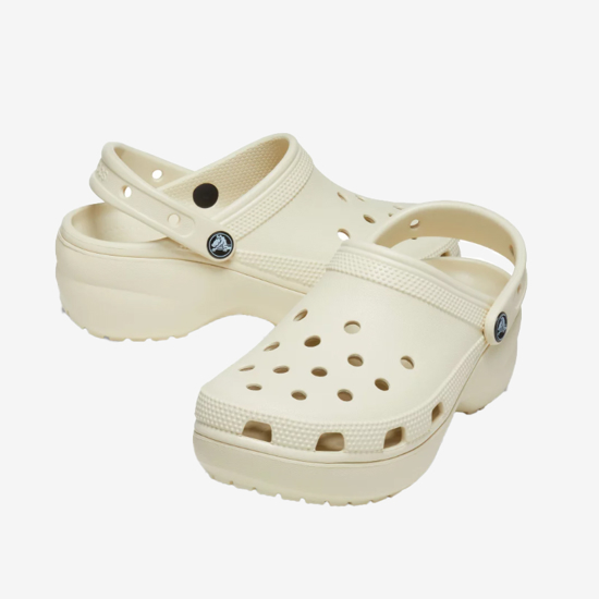 CROCS classic platform clog 206750 bone