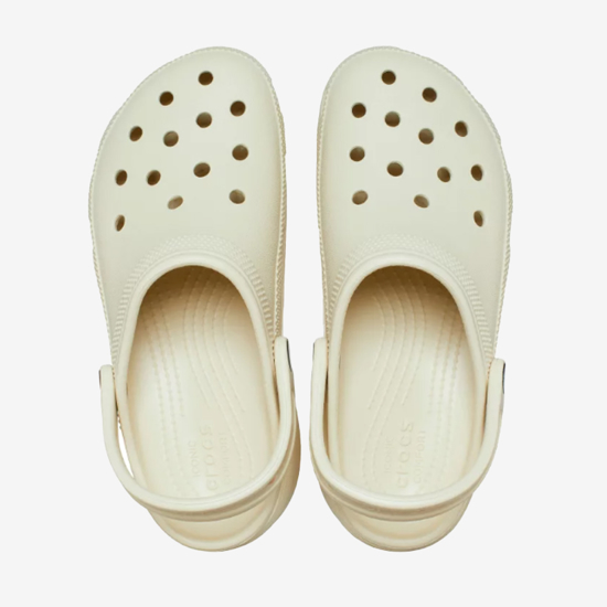 CROCS classic platform clog 206750 bone