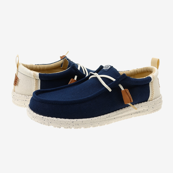 HEYDUDE m čevlji 43086-4UA WALLY SUMMER LINEN sargasso blue white