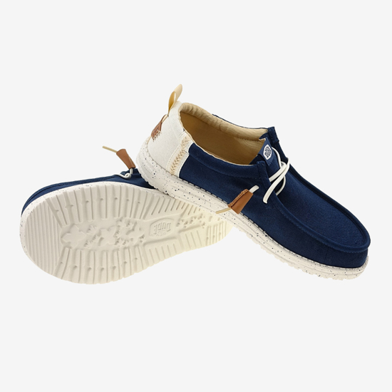 HEYDUDE m čevlji 43086-4UA WALLY SUMMER LINEN sargasso blue white