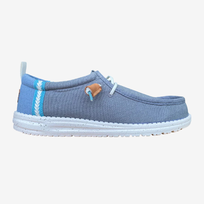 HEYDUDE m čevlji 43086-1UI WALLY SUMMER LINEN monument grey