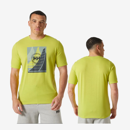 HELLY HANSEN m majica 34419 410 HP RACE GRAPHIC T-SHIRT cyber lime