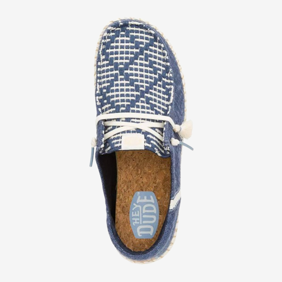HEYDUDE ž čevlji 43182-4UC WENDY FANK COAST JUTE navy blazer