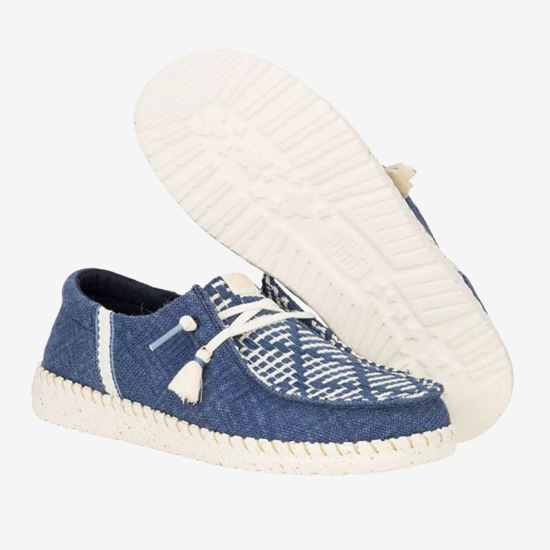 HEYDUDE ž čevlji 43182-4UC WENDY FANK COAST JUTE navy blazer