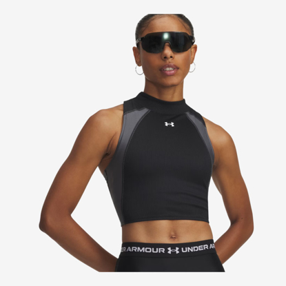 UNDER ARMOUR ž majica 6003985-001 HEATGEAR® RIB black castlerock white