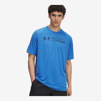 UNDER ARMOUR m majica 6005116-402 TECH™ REFLECTIV blue atlantis washed navy