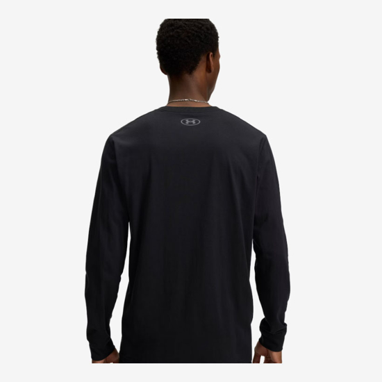 UNDER ARMOUR m majica 1329585-002 SPORTSTYLE LEFT CHEST LONG SLEEVE black pitch gray