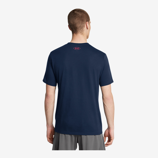 UNDER ARMOUR m majica 1386793-408 UA BOXED SPORTS SHORT SLEEVE academy red blue