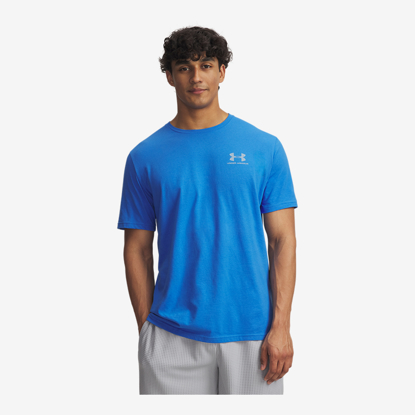UNDER ARMOUR m majica 1326799-411 UA LEFT CHEST LOGO SHORT SLEEVE blue atlantis blue calm