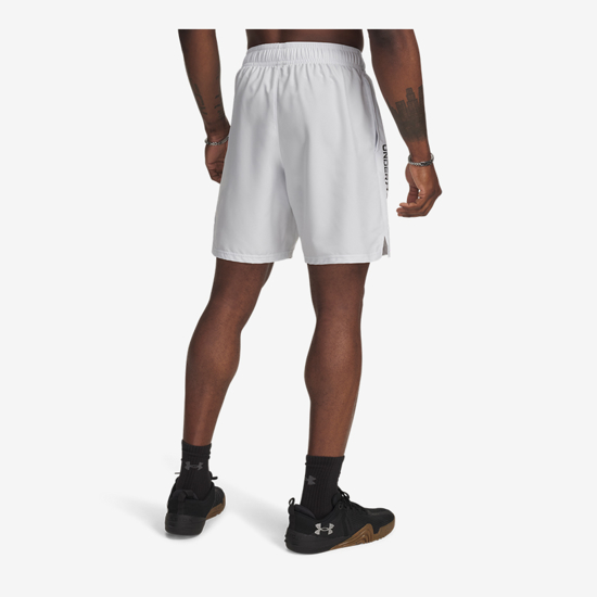UNDER ARMOUR m hlače 1383356-023 TECH WOVEN WORDMARK SHORTS distant gray black