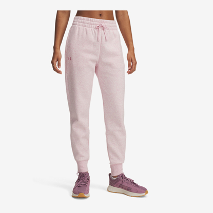 UNDER ARMOUR ž hlače 1379438-649 RIVAL FLEECE JOGGERS prime pink