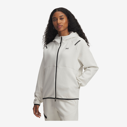 UNDER ARMOUR ž jopica 1379842-110 UA UNSTOPPABLE FLEECE FULL-ZIP summit white