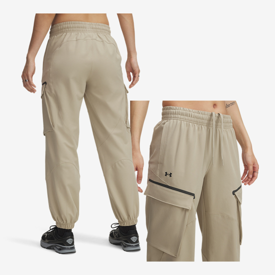 UNDER ARMOUR ž hlače 1386481-299 UNSTOPPABLE CARGO PANTS city khaki black