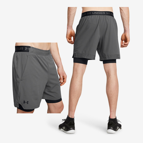 UNDER ARMOUR m hlače 1373764-025  VANISH WOVEN 2IN1 SHORTS grey