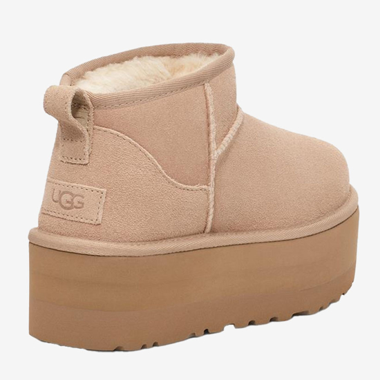 UGG ž škornji 1135092 CLASSIC ULTRA MINI PLATFORM sand-san